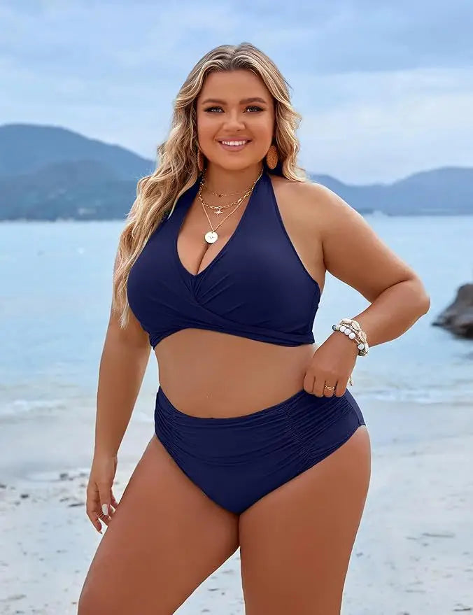 2025 Women V Neck Bikini Sets Cheeky Two Piece Swimsuit Push Up Adjustable Straps Bathing Suit String Swim Suits Female Swimwear