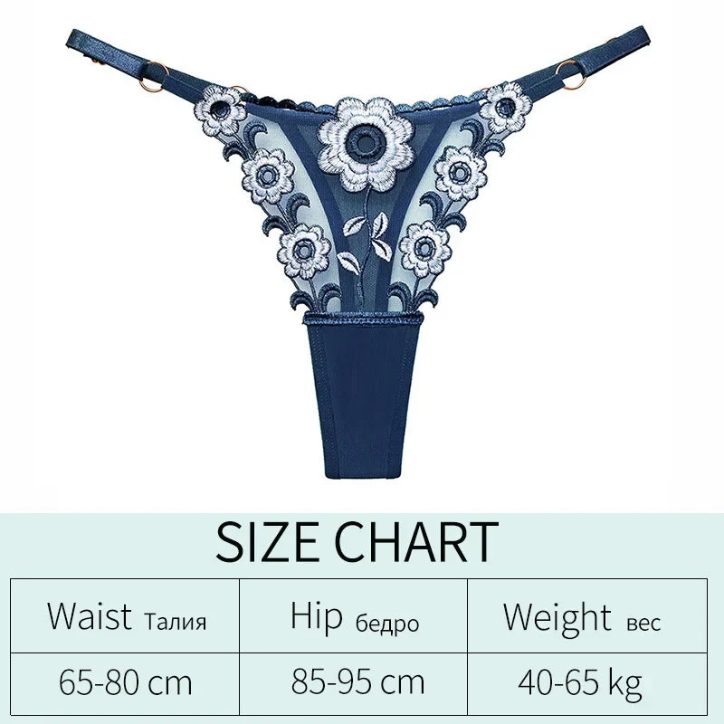 Thin Sexy Girls G String Thong Lace Panties Women Briefs Embroidery Hollow Out Transparent Underwear Female Lingerie
