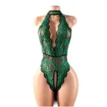 Adult Erotic Lingerie Women BodySuit Crotchless Sexy Temptation Lace Hollow Body Suit Pajamas Cosplay V-neck Hot UnderwearSet