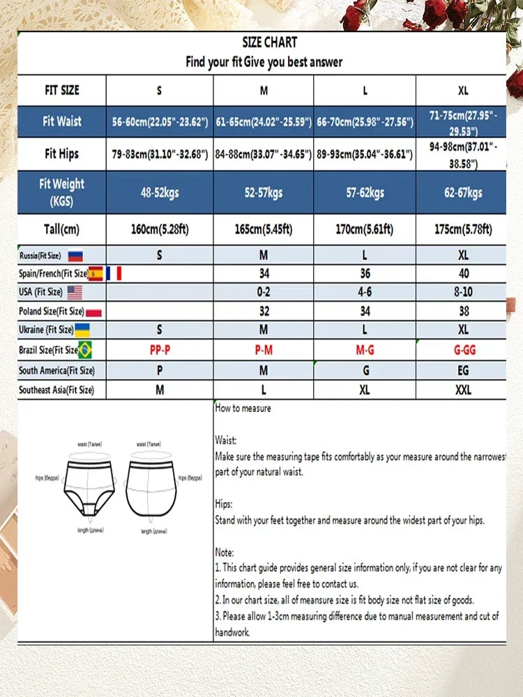 4Pcs Cotton Lace Panties Sexy G-String Women's Underwear Low Waist Comfortable Lingerie Briefs Adjustable Waist Thong Intimates
