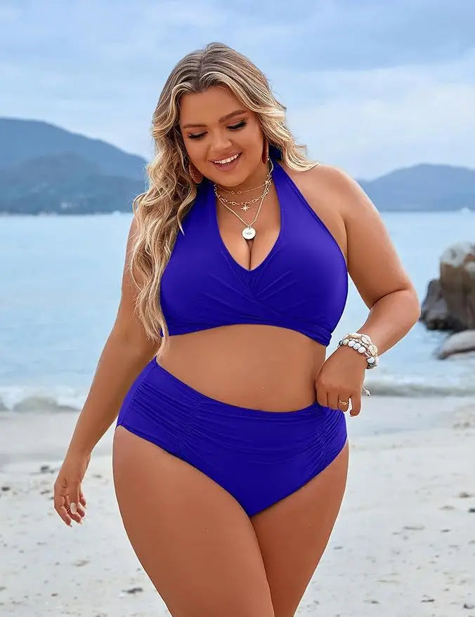 2025 Women V Neck Bikini Sets Cheeky Two Piece Swimsuit Push Up Adjustable Straps Bathing Suit String Swim Suits Female Swimwear