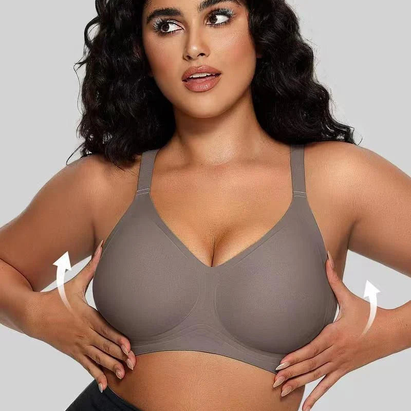 Women's Wire-Free Seamless Bra 3/4 Cup Thin Molded Cup Soft Support Bra Comfortable Breathable and beauty Smooth Bra Push-Up