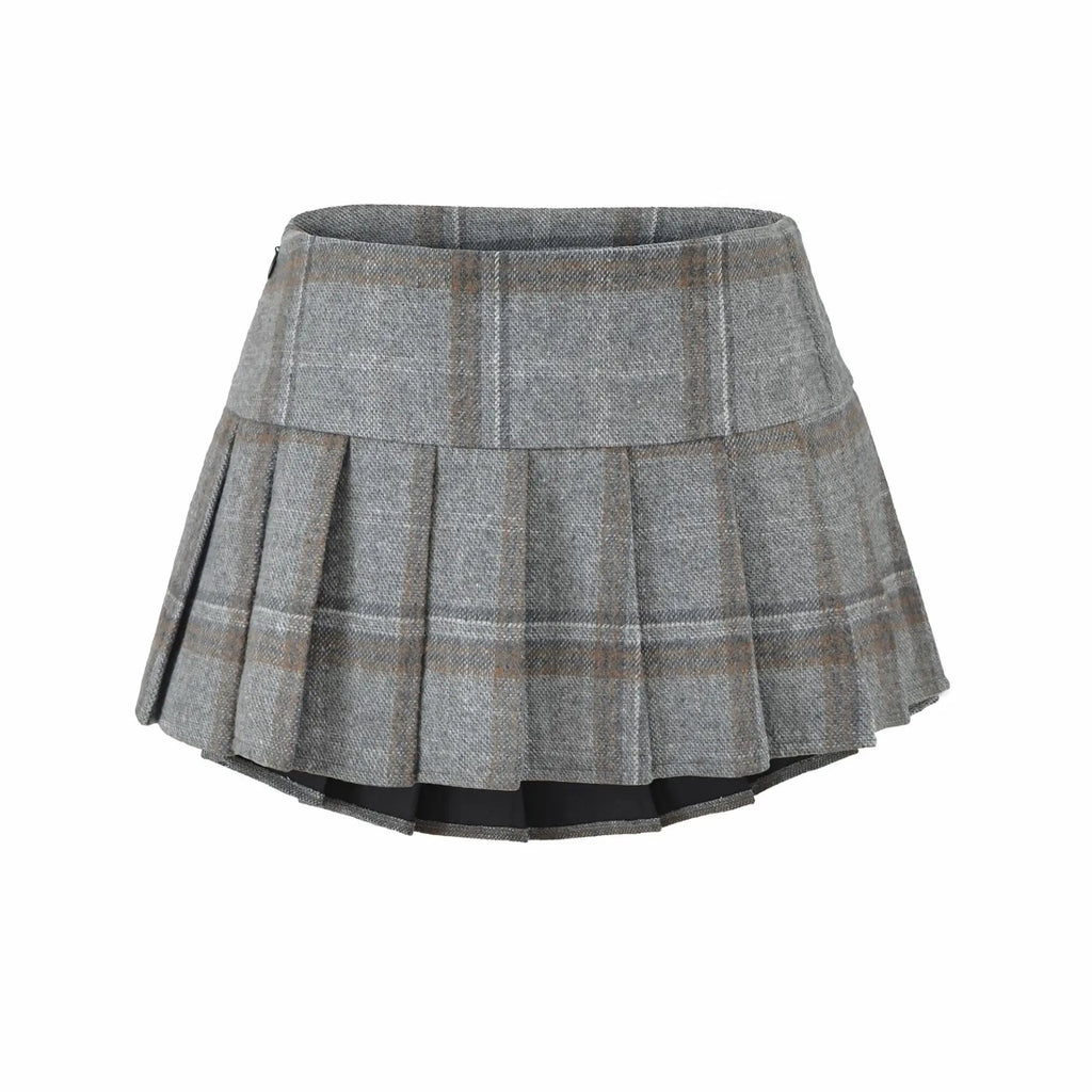New American Style Pure Desire Hot Girl Plaid JK Waist Pleated Skirt Plaid Half Skirt For Woman Pure Desire Casual Elegant Z3SX