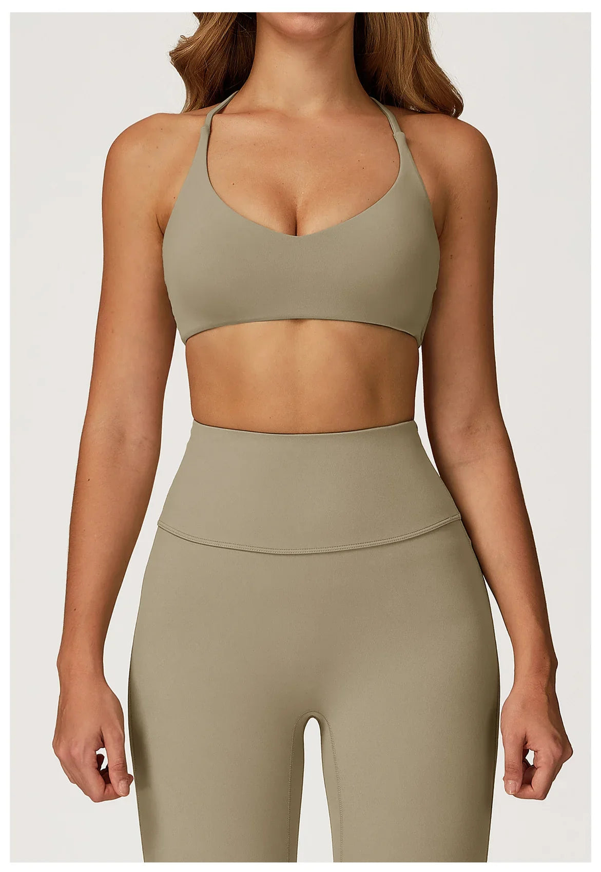 Summer U-Shaped Multi-Strap Cross Back Women Pilates Fitness Sports Bra Top Gym Yoga Athletic Tight Workout Jog With Chest Pad