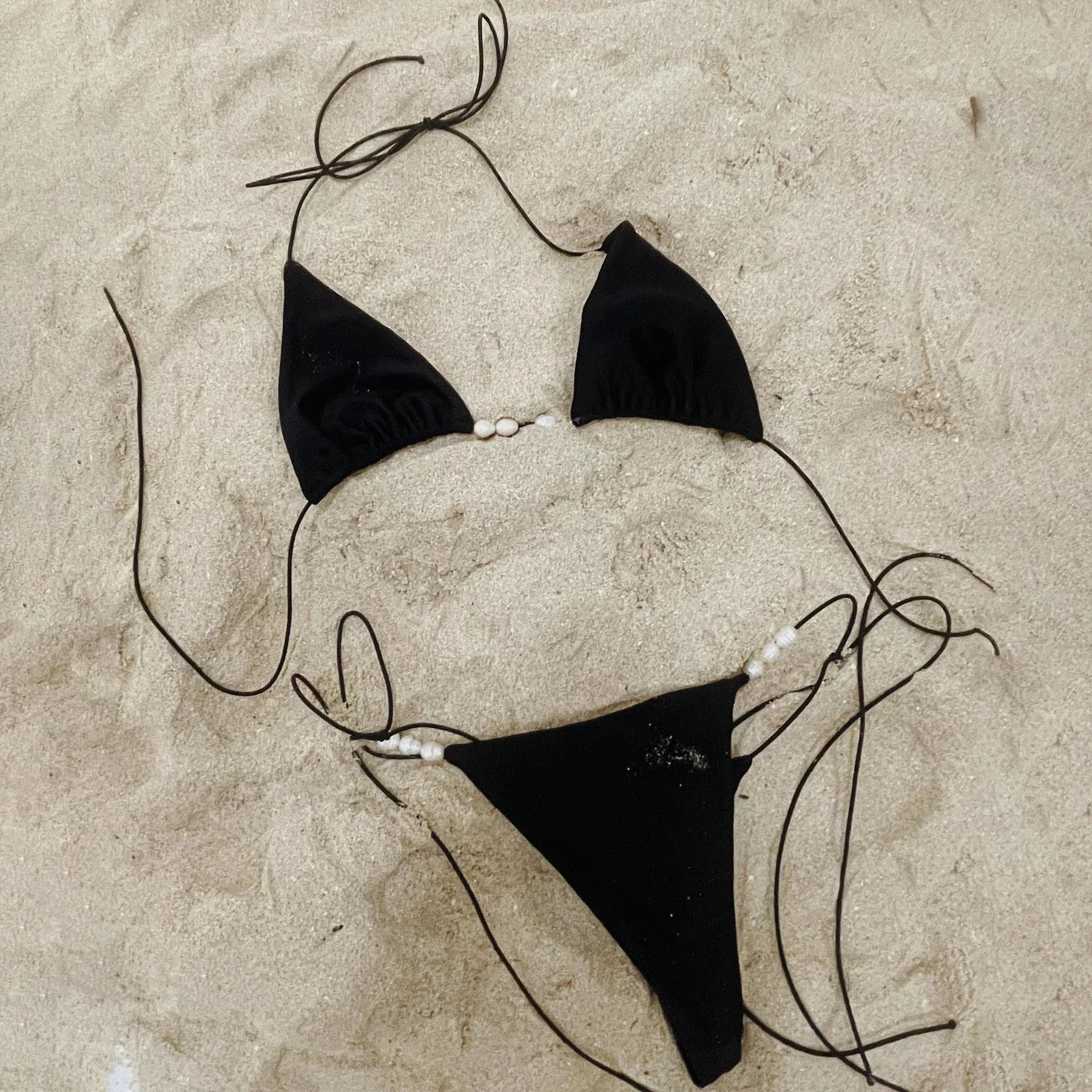 New Bandeau Biquini Sexy Bikini Women Swimsuit 2025 Female Swimwear Shiny Botton Swimming Suit Halter Bodysuit Beach Outfits