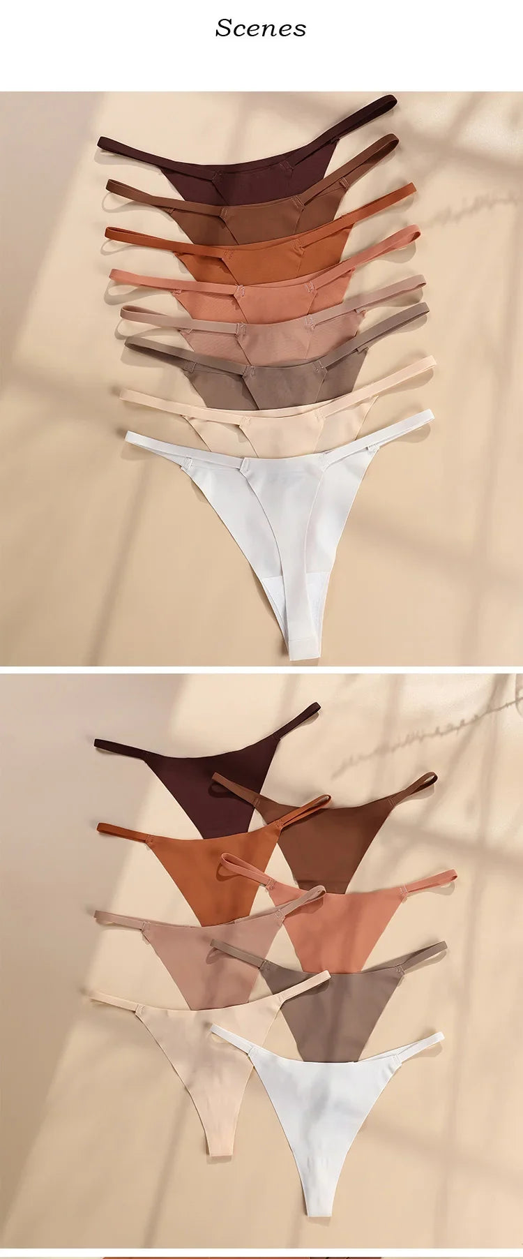 Ice Silk Seamless Women Thong Low Waist Sexy G String Quick Drying Panties Simple Underwear Traceless Thin Sports Yoga Briefs