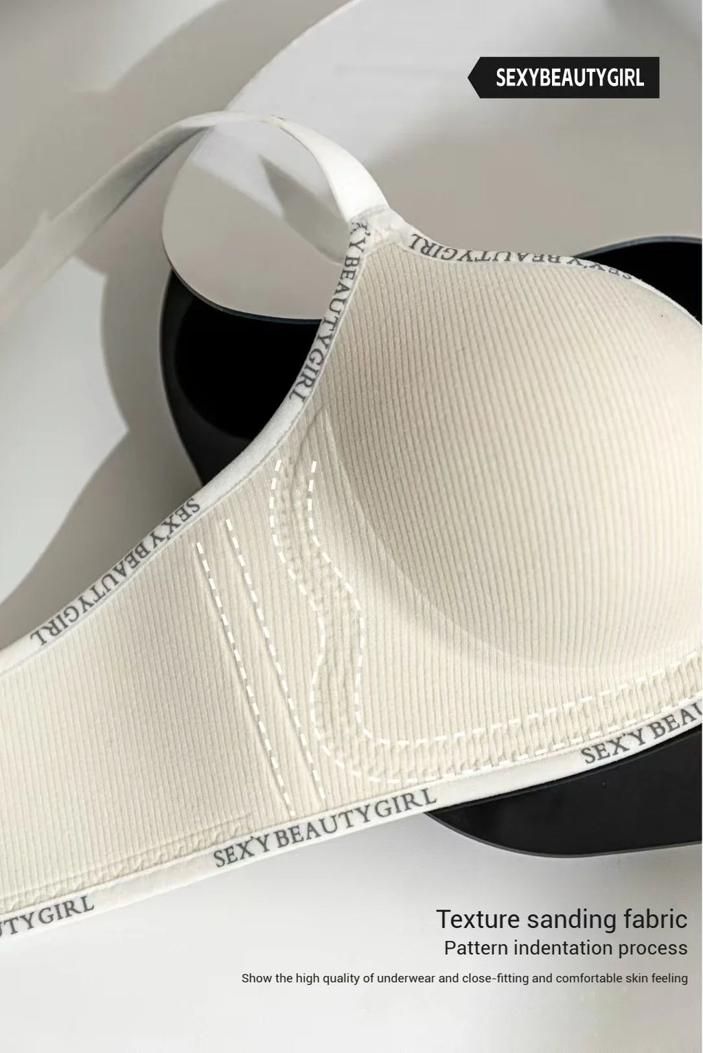 Women Sexy Bras Padded Push Up Bralette Female Adjustable Comfortable Underwear Ladies Letter Straps Brassiere Wireless Soft New