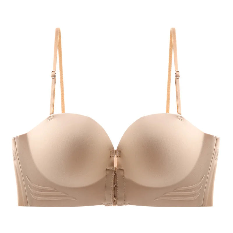 Front Buckle Underwear Convenient Anti Sagging without Shoulder Strap Women's Bras without Steel Ring Seamless Anti-sagging