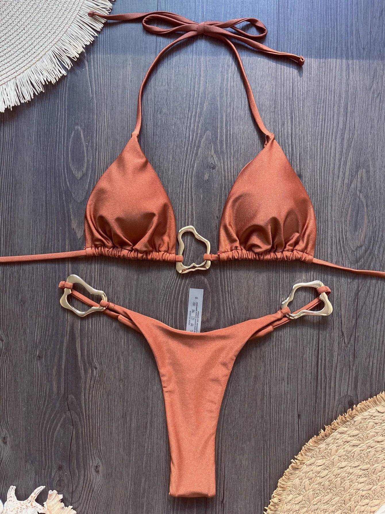 Sexy Black Orange Micro Bikini 2026 Women Metal Circle Push Up Bra Thong Swimsuit Summer Bathing Suit Holiday Swimwear Biquini