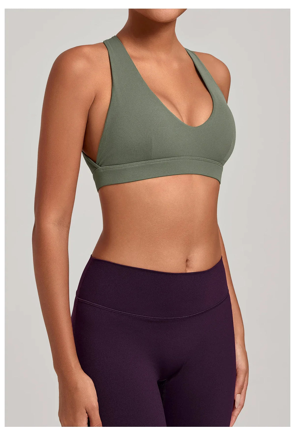 Sports Bra Gathered Neck Hanging Style Backless Tight Yoga Bra Women's Top Fitness Outdoorsports Pilates Training Gym Workout