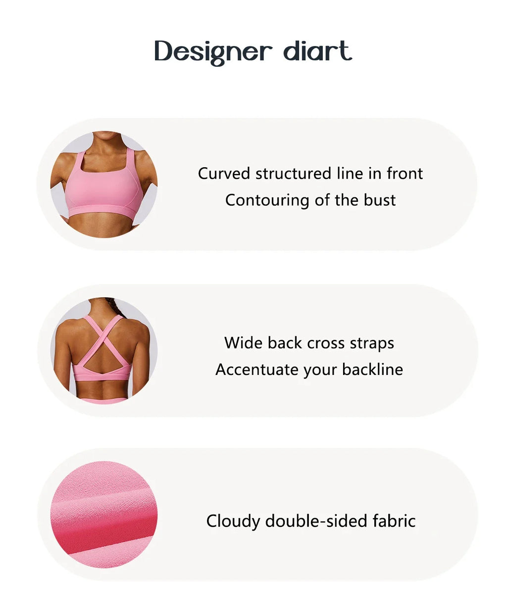 Hearuisavy Quick-Dry Backless Yoga Clothes Running Vest Women Workout Brassiere Fitness Gym Tank Top Women Push up Sports Bra