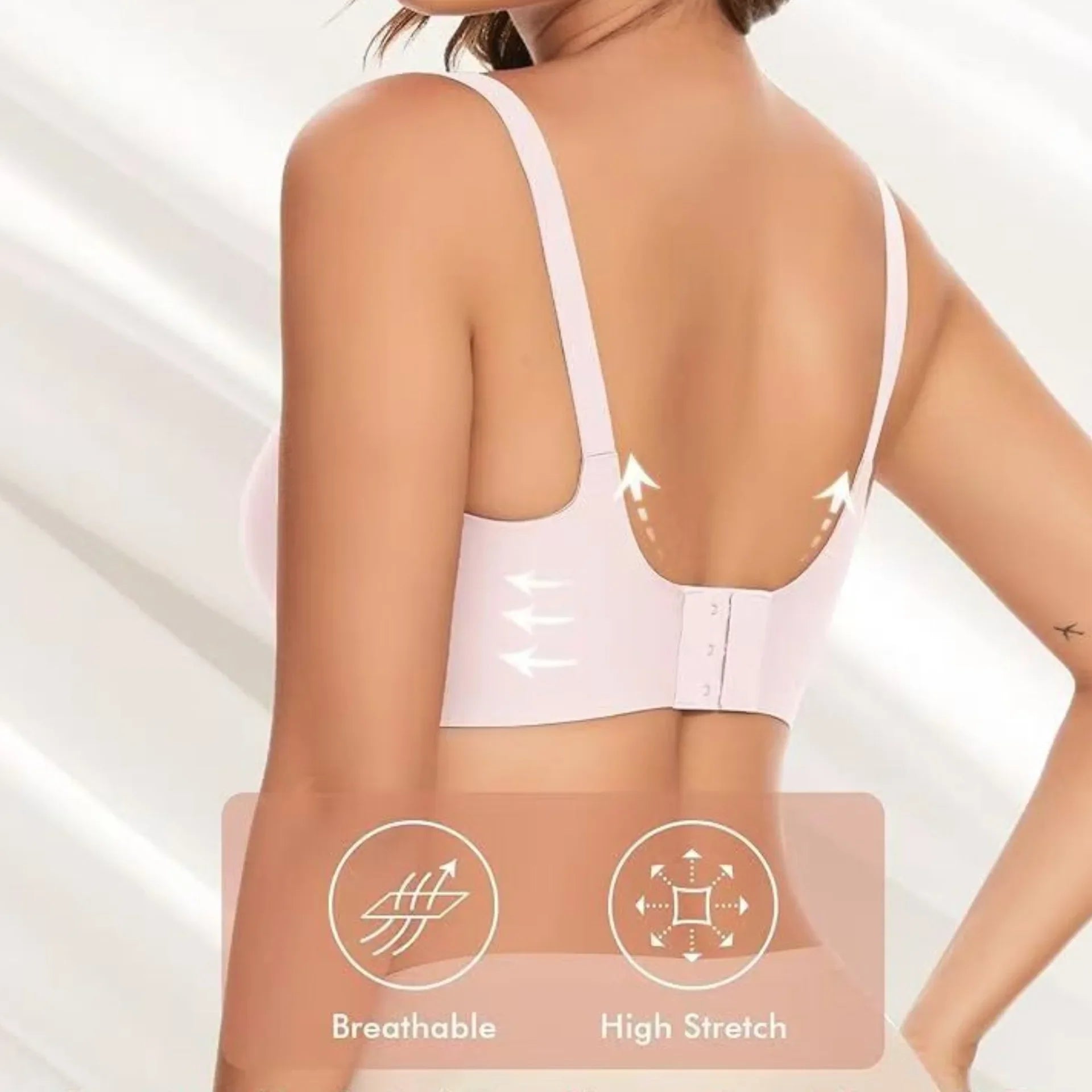 Women's Seamless Bra 3/4 Cup Thin Molded Cup Bra Thin Flattering Plus-size Soft Support Push-up and Comfortable Breathable Bra