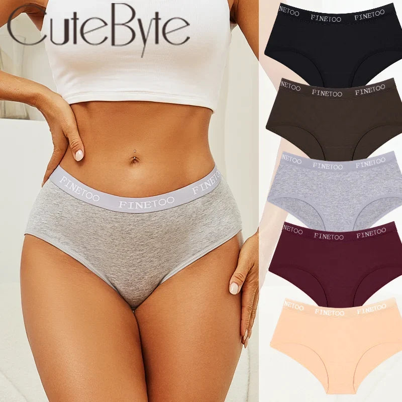 3Pcs Women's Cotton Briefs Letter Belt Underwear Women Panties Sexy Breathable Briefs Female Stretch Ladies Soft Lingerie