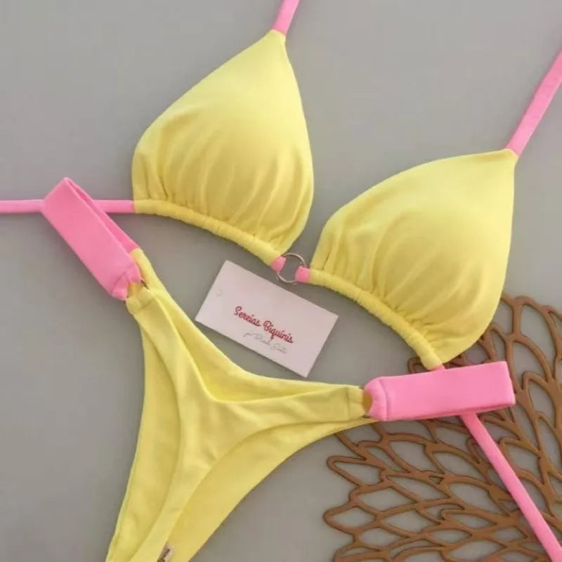 2026 Micro Bikinis Push Up Women Swimsuits Sexy Swimwear Brazilian Bikini Set Thong Biquini Print Swimsuit Summer Beachwear