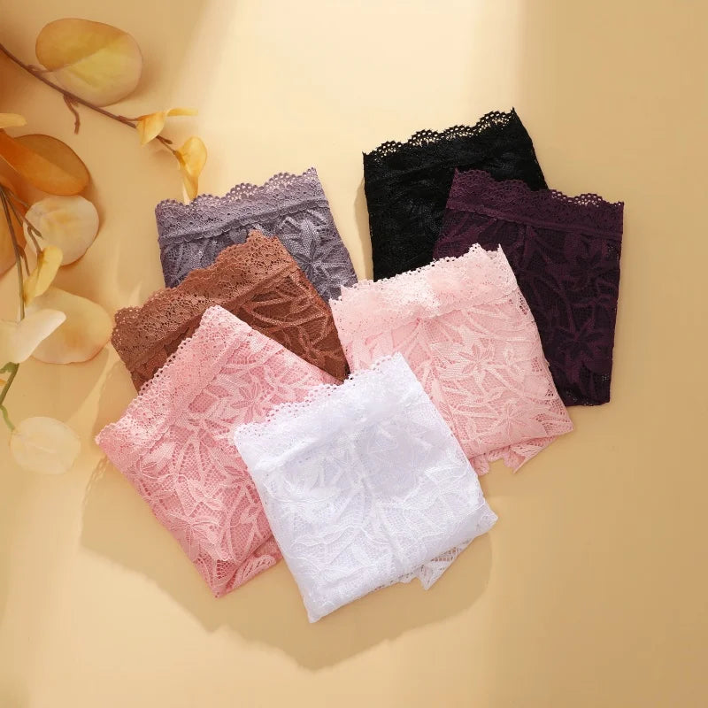 3Pcs/set Lace Sexy Panties Women XS-XL Low-Rise Briefs Sexy Ladies Underwear Trendy Floral Underpants Female Panty Lingerie New