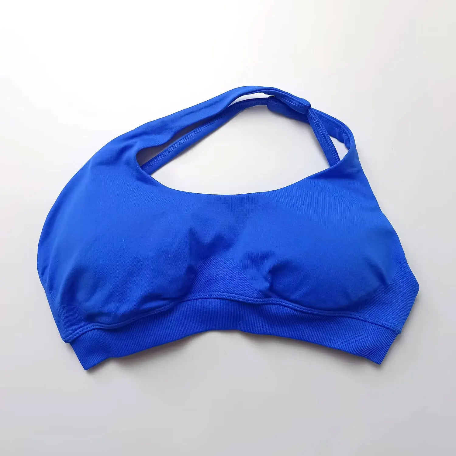 NCLAGEN Asymmetric Sports Bra Gym Top Woman High Support Halter Backless Fitness Speed Activewaer Workout Seamless Underwear