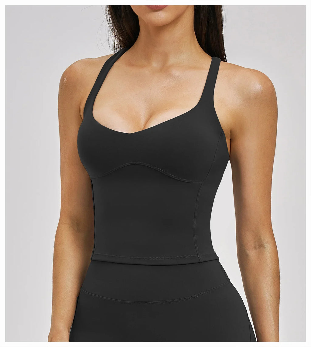 Sexy Fitness Yoga Bra Workout Top Gym Underwear Push Up High Strength Sports Bra Athletic Sport Bra Women Backless Yoga Crop Top