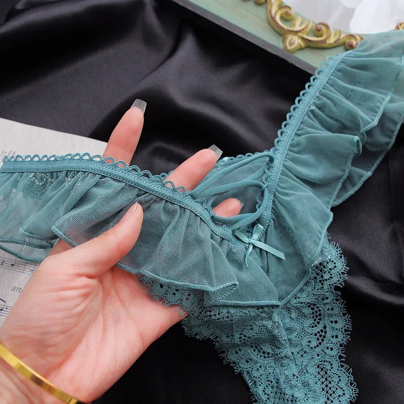 Girls G String Sexy Panties Women Underwear Lace Briefs Hollow Out Thong High Quality Transparent Underpants Lingerie Intimates