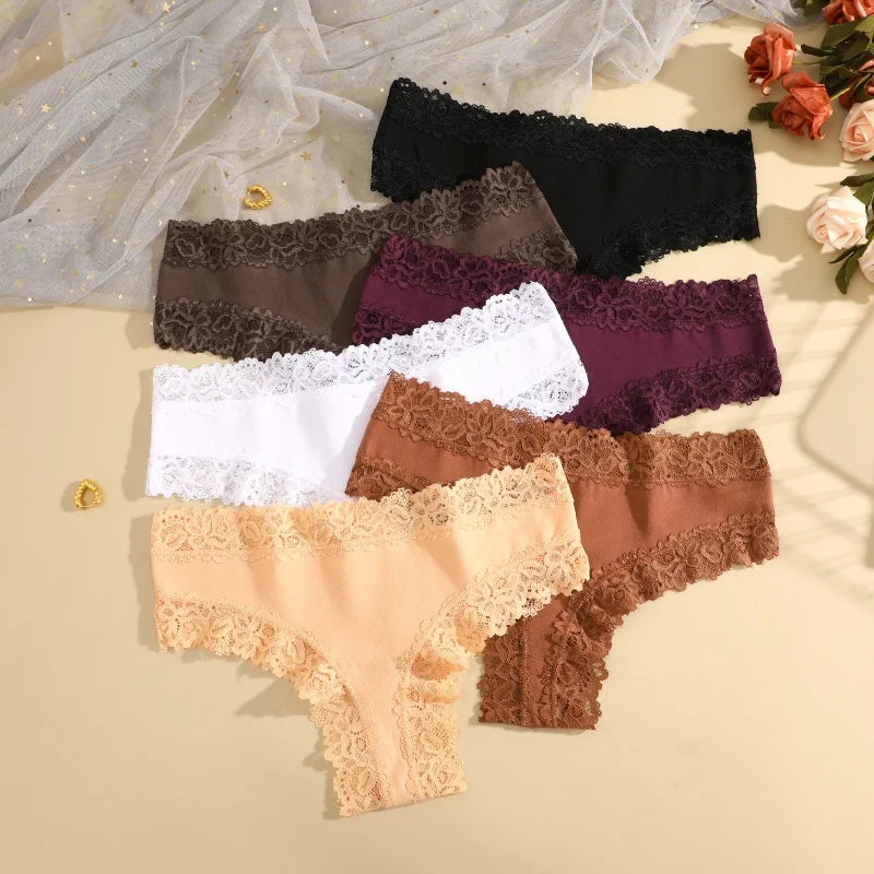 Women Cotton Panties Lace Female Sexy Briefs Pantys Ladies Breathable Underwear Girls S-XL Intimates Lingerie Soft Thongs Panty