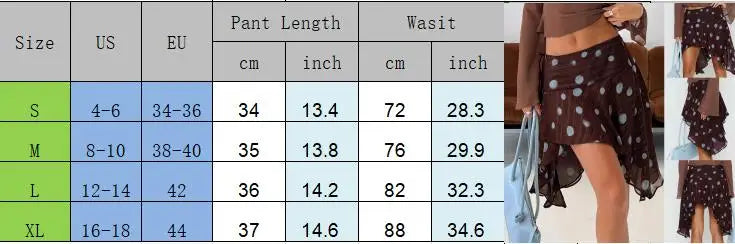 Women Polka Dot Mini Skirt See Through Mesh Sheer Ladies Aesthetic Y2K Clothes High Waist Sweet Midi Boho Skirt Streetwear