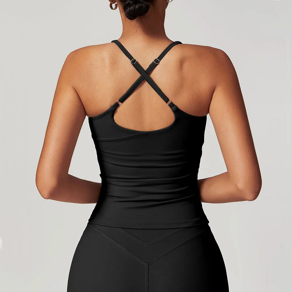 mikeyoga Breathable Sports Bra Fitness Top Women Underwear Yoga Bra Shockproof Crop Top Push Up Vest Sport Bra Gym Workout Top