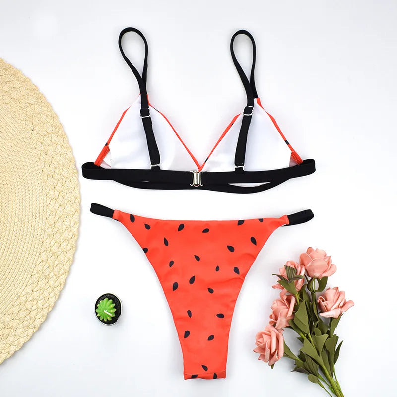 Triangle String Bikinis 2025 Halter Swimsuit Women Triangular Sexy Swimwear Female Bathers Bathing Swimming Swim Suit Beachwear
