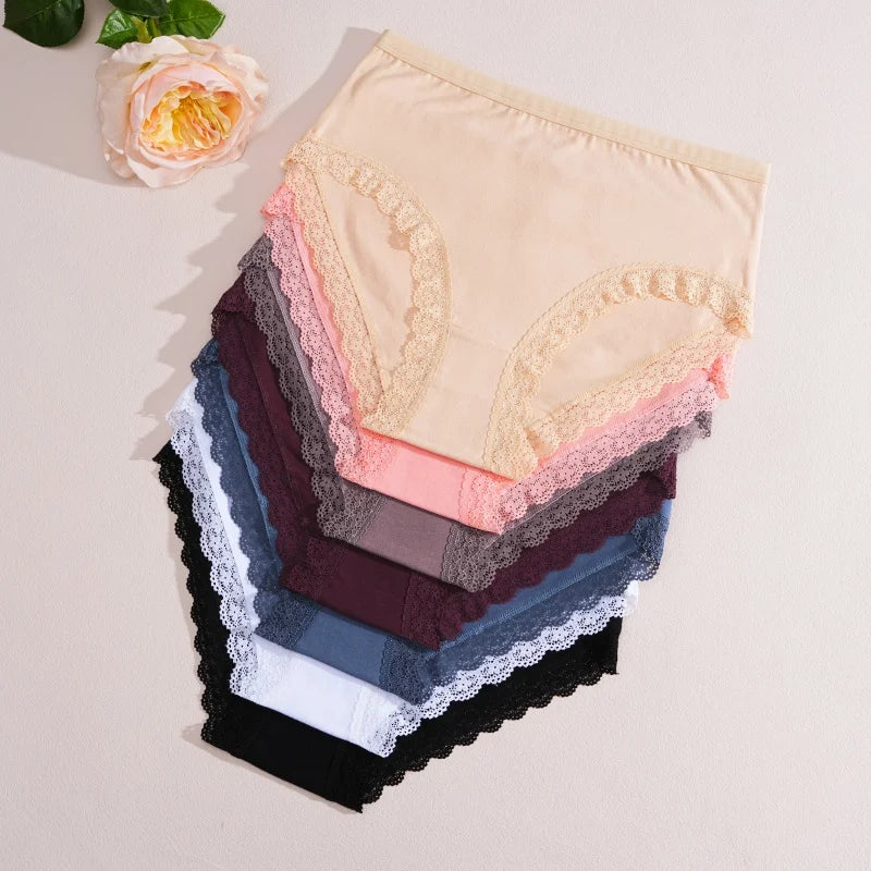 4Pcs/Set Women's Cotton Briefs Women Seamless Panties Solid Color Breathable Underwear Female Low Waist Soft Lingerie S-XXL