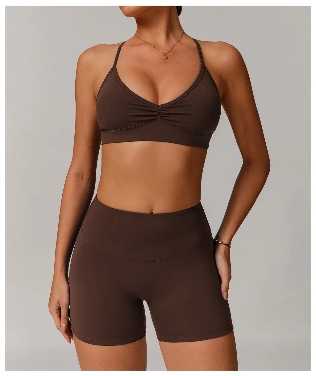Gym Underwear Women Sport Bras Sports Bra Anti-sweat Breathable Yoga Bra Shockproof Crop Top Fitness Top Push Up Workout Tops