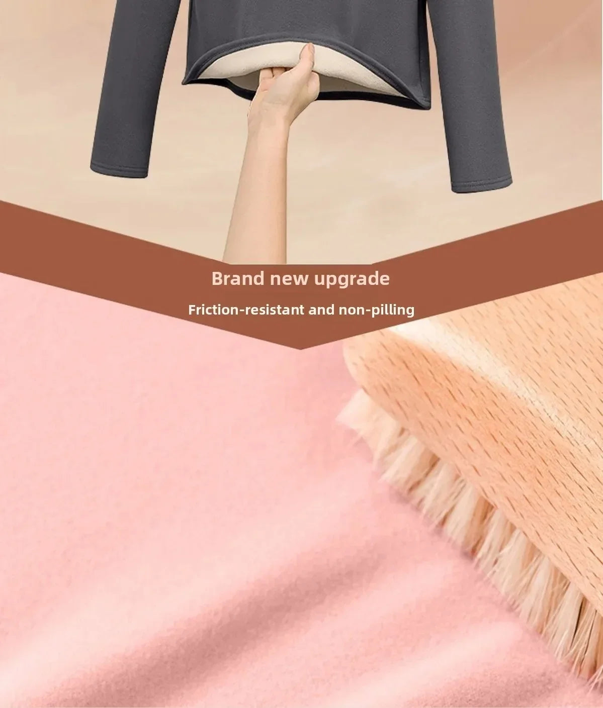 Women Thermal Underwear Winter Thickened and Flannel Bottom Shirt Solid Long Sleeve Basic T-Shirt Heating Fiber Pullovers