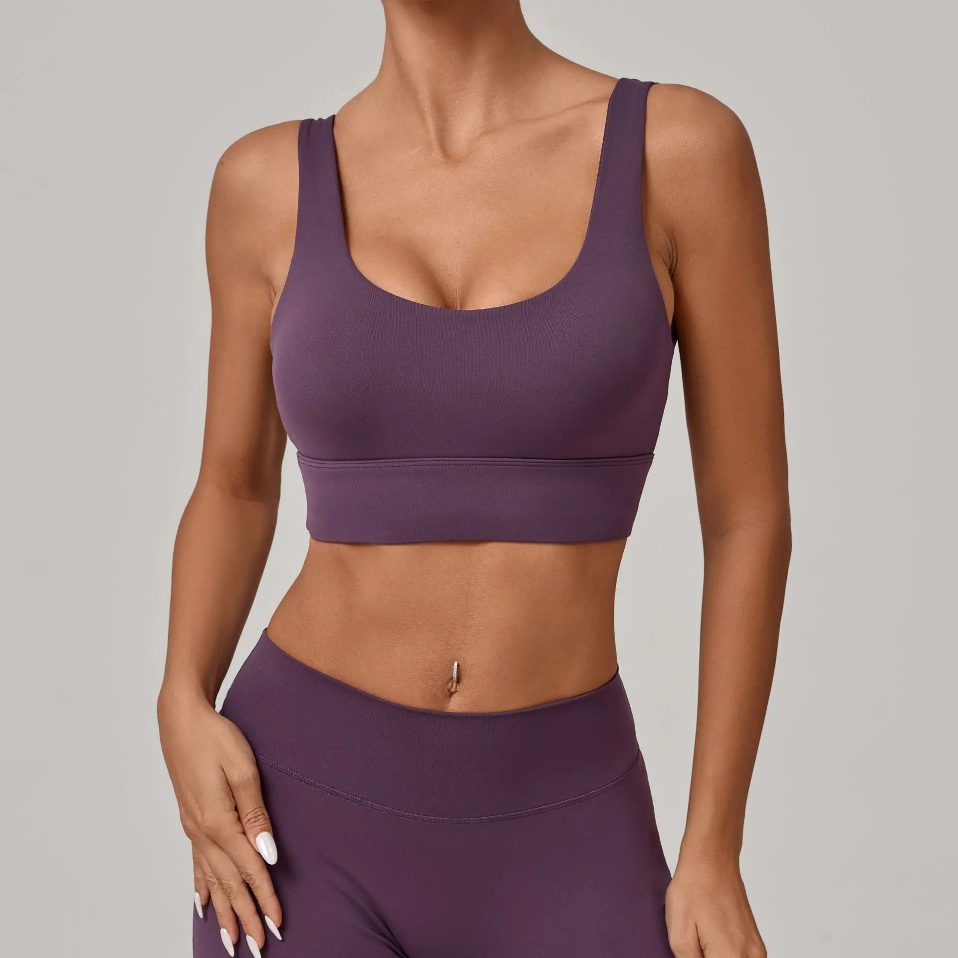 High Strength Yoga Bra Breathable Sports Bra Anti-Sweat Fitness Top Women Shockproof Crop Top Push Up Sport Bra Gym Workout Top