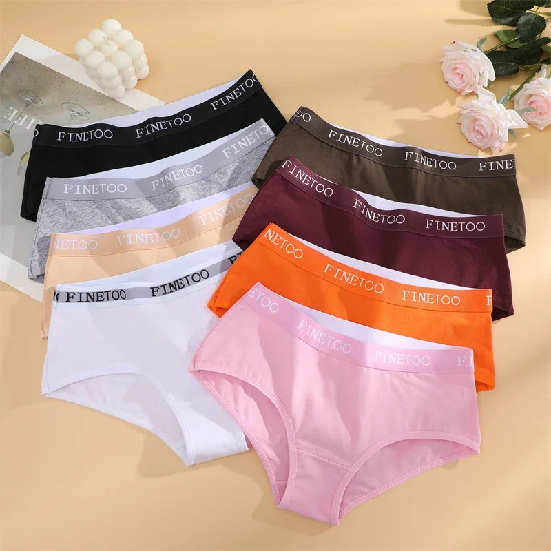 New 3Pcs Women's Cotton Briefs Letter Belt Underwear Women Panties Sexy Breathable Briefs Female Stretch Ladies Soft Lingerie