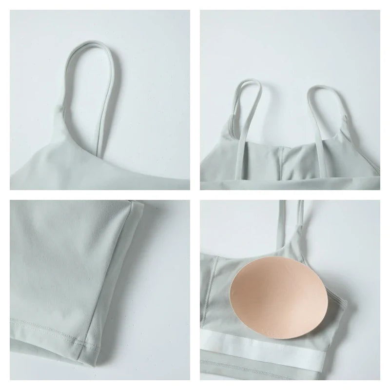 Hearuisavy Summer Ultra-Soft Fabrics Sports Bra Gym Top Women Push Up Workout Quick-Dry Yoga Top Sportswear Fitness Underwear