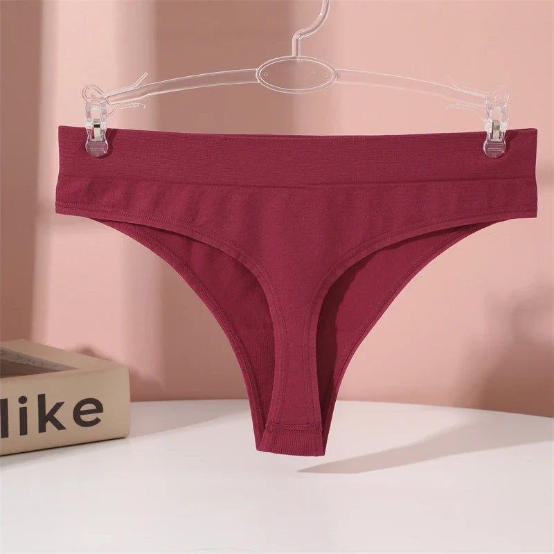3PCS Seamless Women's Lingerie Female Thongs Sexy Underwear Low-Rise Underpant Women's Panties Intimates Bikini Briefs S-XL