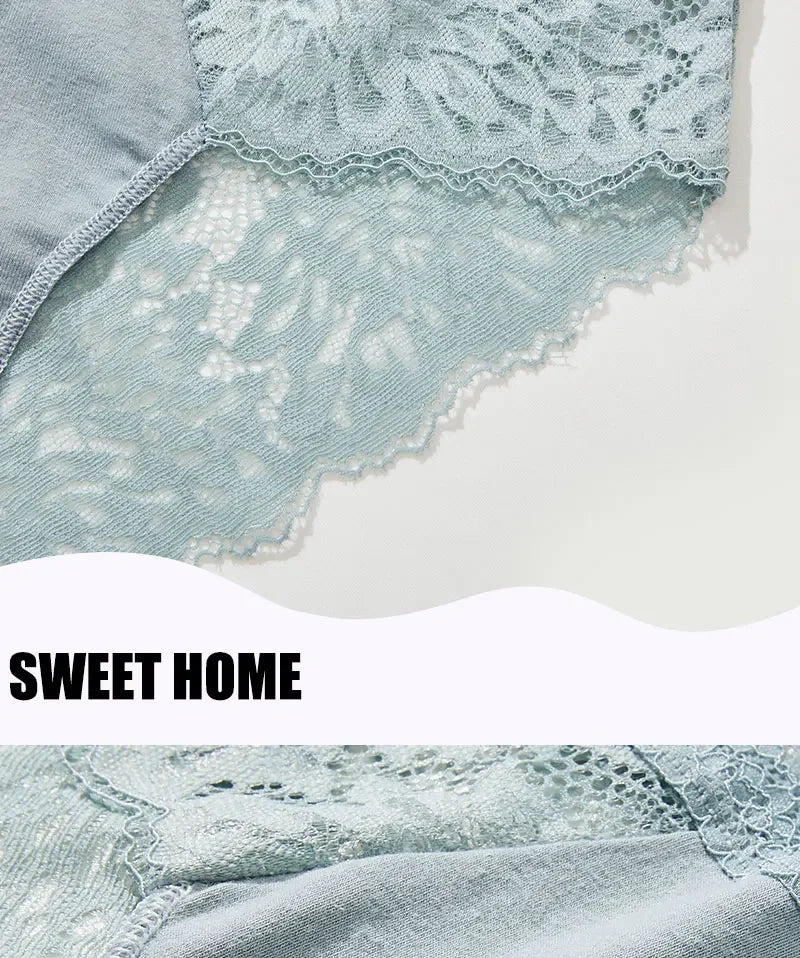 3Pcs/Set Seamless Lace Women Panties Transprant Hollow Out Low Waist Briefs Female Solid Soft Breathable Lingerie Underwear