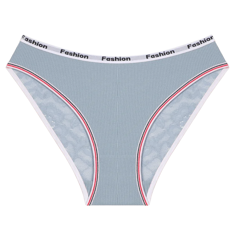 3Pcs/Set Women's Cotton Lace Panties V-Waist Sexy Sport Low Waist Briefs S-XL Comfortable Underwear Female Soft Color Underpants