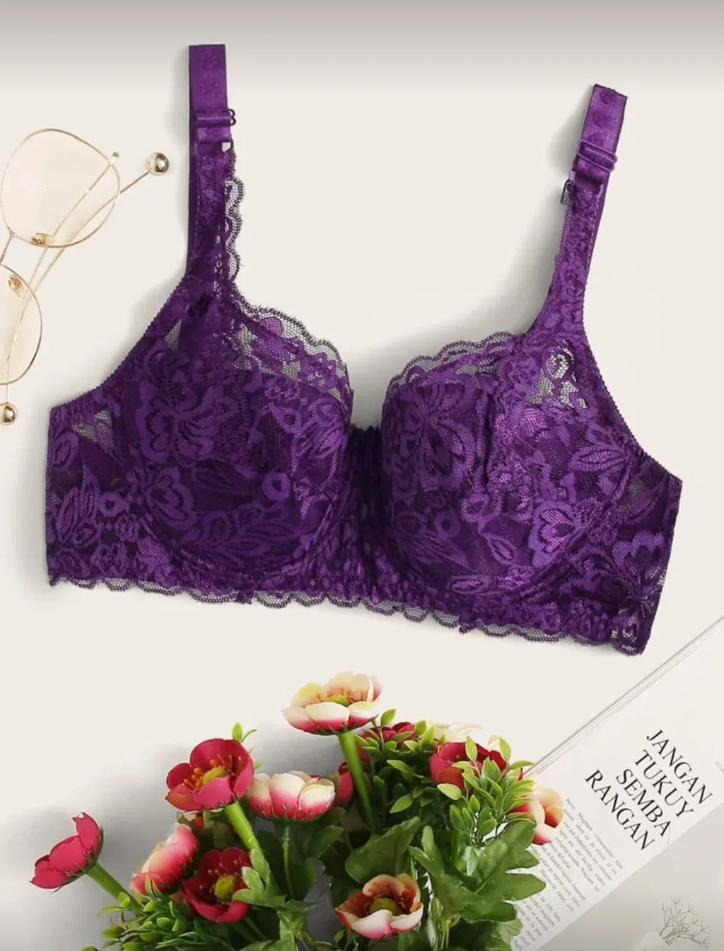 Lace Women's Bra Breast Cover Thin Cup Underwear Underwire Adjustable Push Up Bras Sexy Bralette Lingerie
