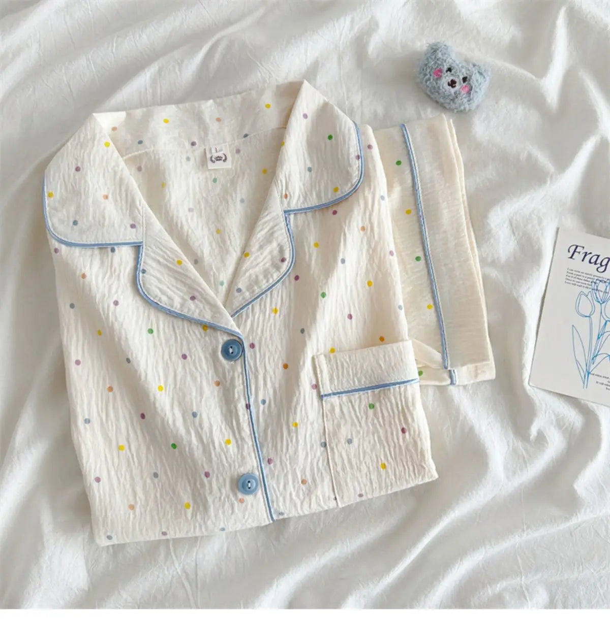 Thin Cotton Women's Short-sleeved Pajamas Set Summer Cute and Casual Sweet and Girly Thin Home Wear Set Sausage Dog Sleepwear