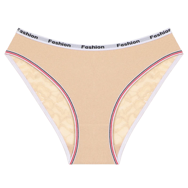 3Pcs/Set Women's Cotton Lace Panties V-Waist Sexy Sport Low Waist Briefs S-XL Comfortable Underwear Female Soft Color Underpants