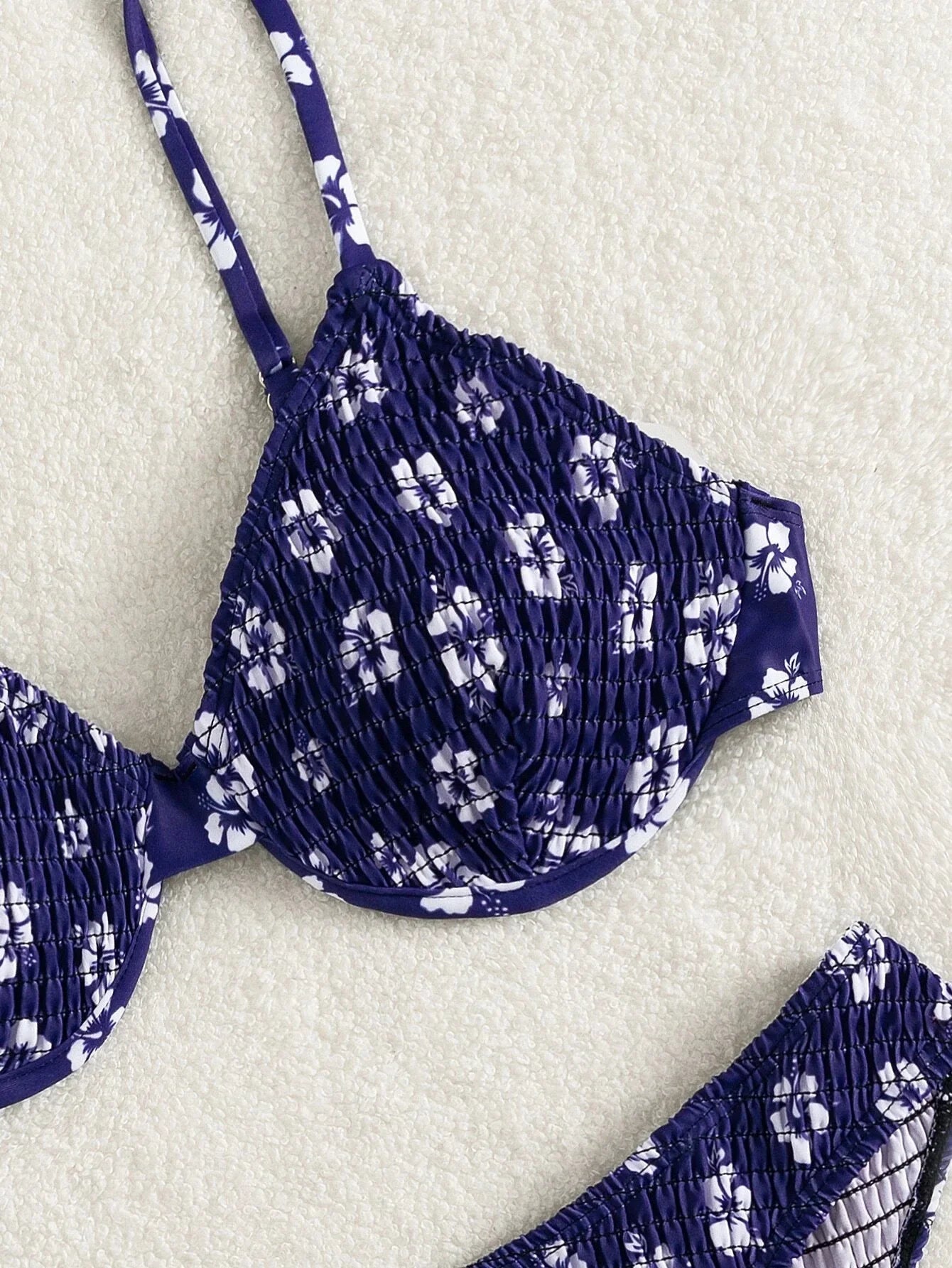 2026 Sexy Floral Twin Strap Bralette Bikini Women Swimsuit Triangle Swimwear Bathing Suits Two-piece Biquini Thong Bikinis Sets