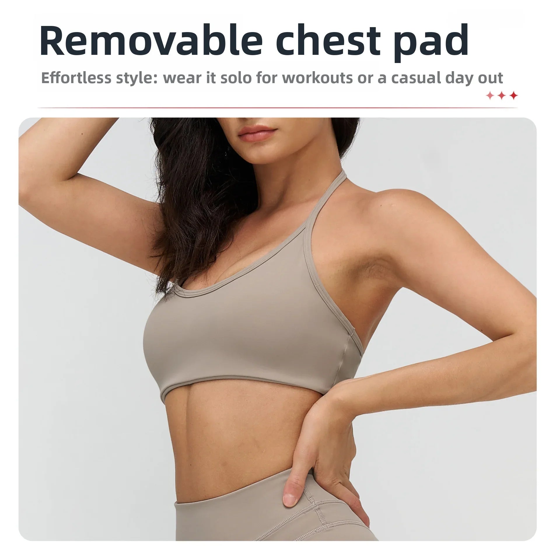 Neck Hanging Sports Bra High Support Women Push Up Bra Summer Gym Clothes Fitness Halter Top Quick Dry Running Workout Underwear