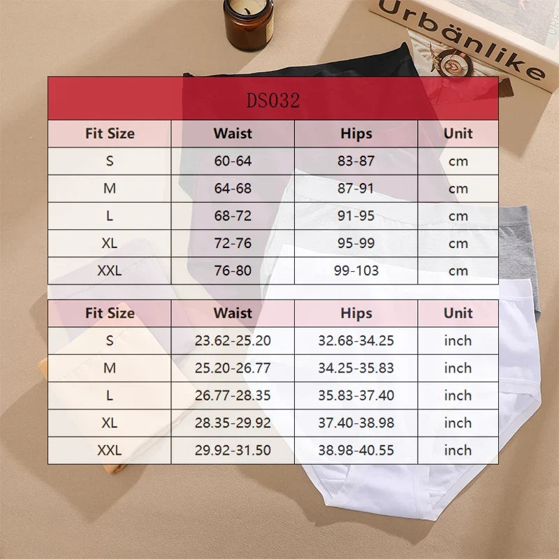 4Pcs/Set Women Cotton Briefs Seamless High Waist Breathable Underwear Female Stretch Comfortable Lingerie New solid color Panty