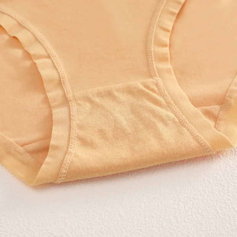 4Pcs/Set Women Cotton Briefs Seamless High Waist Breathable Underwear Female Stretch Comfortable Lingerie New solid color Panty