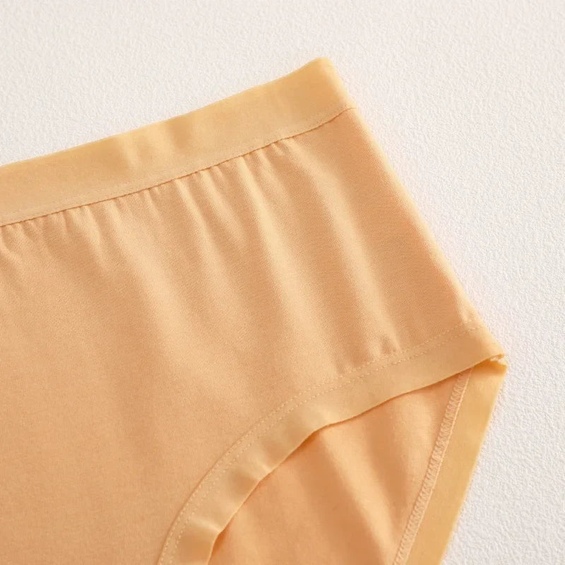 4Pcs/Set Women Cotton Briefs Seamless High Waist Breathable Underwear Female Stretch Comfortable Lingerie New solid color Panty