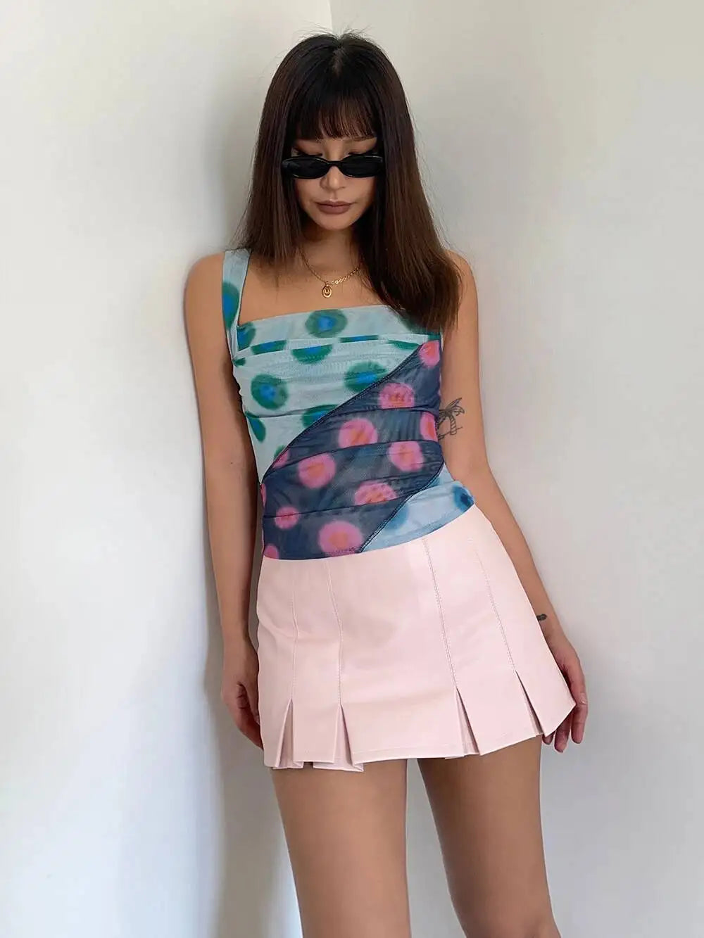 Women's Summer New Pure Desire Wind Spicy Girl Low Waist Pleated Skirt Design Sense  Slim A-line Wrap Buttocks Mini Skirt 53J6