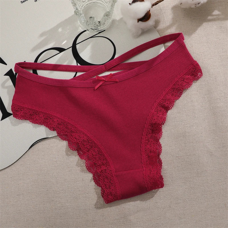 3Pcs Women Cotton Panties Seamless Hollow Sexy Design Unique Low Waist Women Panty Breathable Girl Underwear Soft Lingerie S-XL