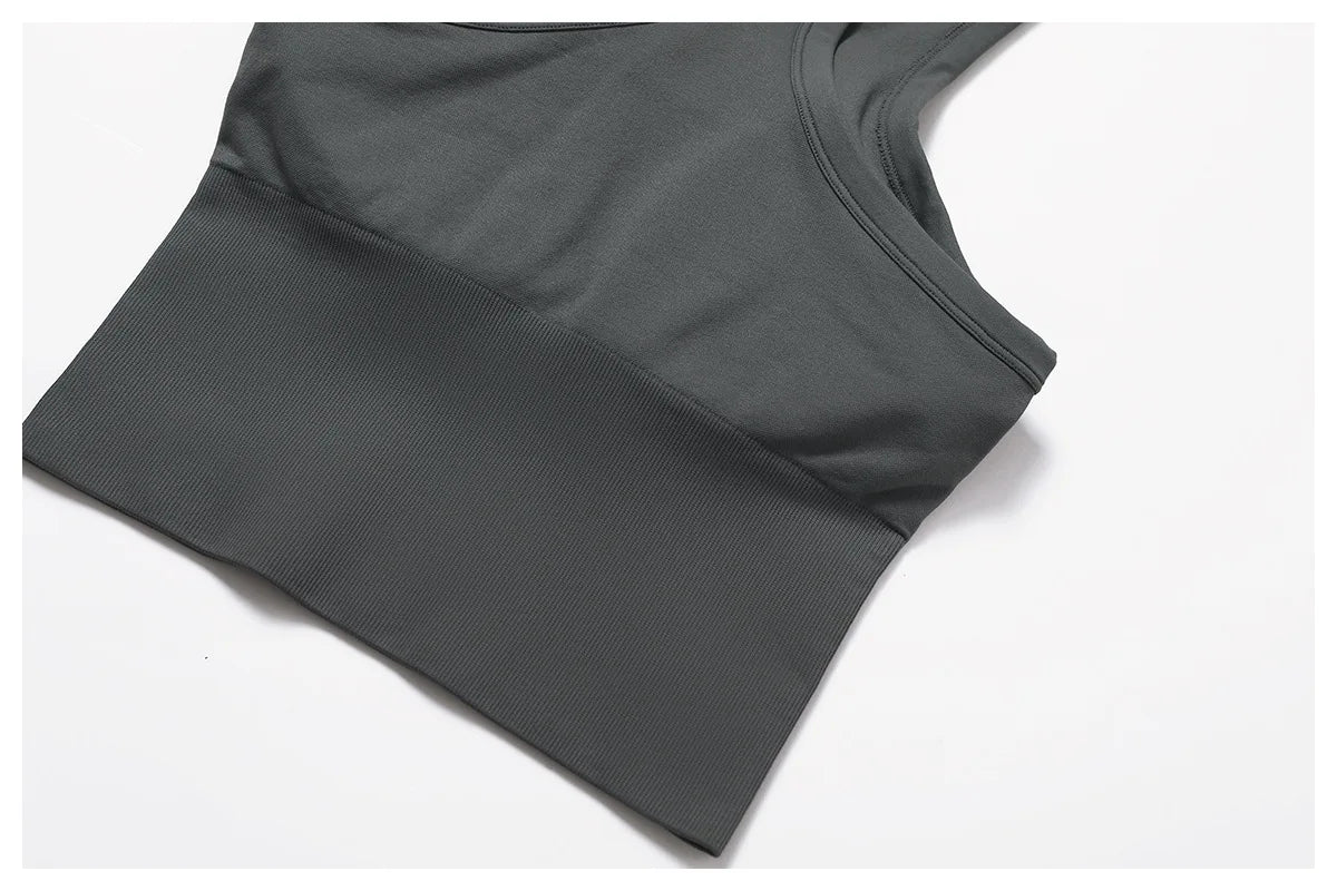 Women Tops Breathable Sports Bra Absorb Sweat Shockproof Padded Gym Clothes Running Fitness Seamless Yoga Sports Bra Underwear