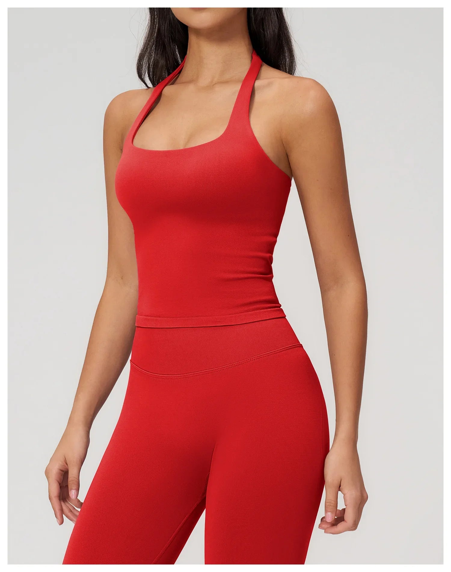 Hanging Neck Yoga Sports Bra Summer Shock Proof Gym High Strength Workout Fitness Underwear Push Up Top Yoga Bra Running Vest