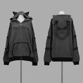 Streetwear Harajuku Hoodies Jackets Women's Clothing Hooded Punk Zipper Coat Japanese Rivet Print Fashion Casual Y2k Sweatshirts