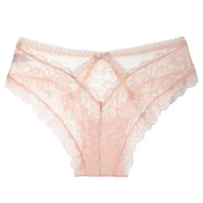 Lace Thin Sexy Girls Panties Seamless Women Briefs Thong Hollow Out G String Underwear Transparent Female Low Waist Lingerie