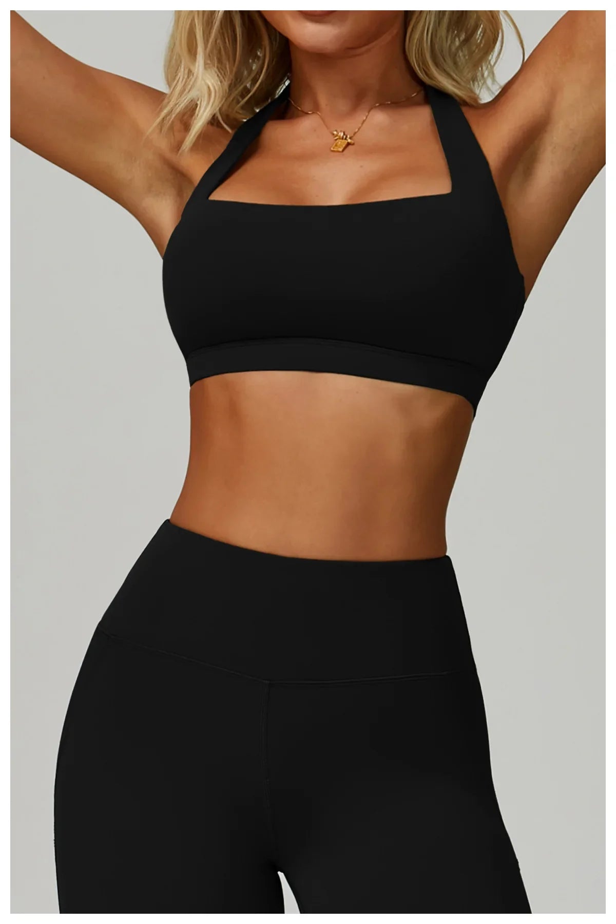 Summer Women Sports Bra Pilates Yoga Bra Hanging Neck Gym Underwear Running Fitness Shock Proof Breathable Quick-Dry Fitness Top
